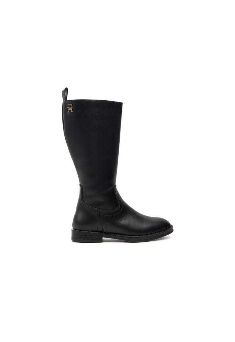 Ghete pentru fete - 304428616 - piele naturala - negru