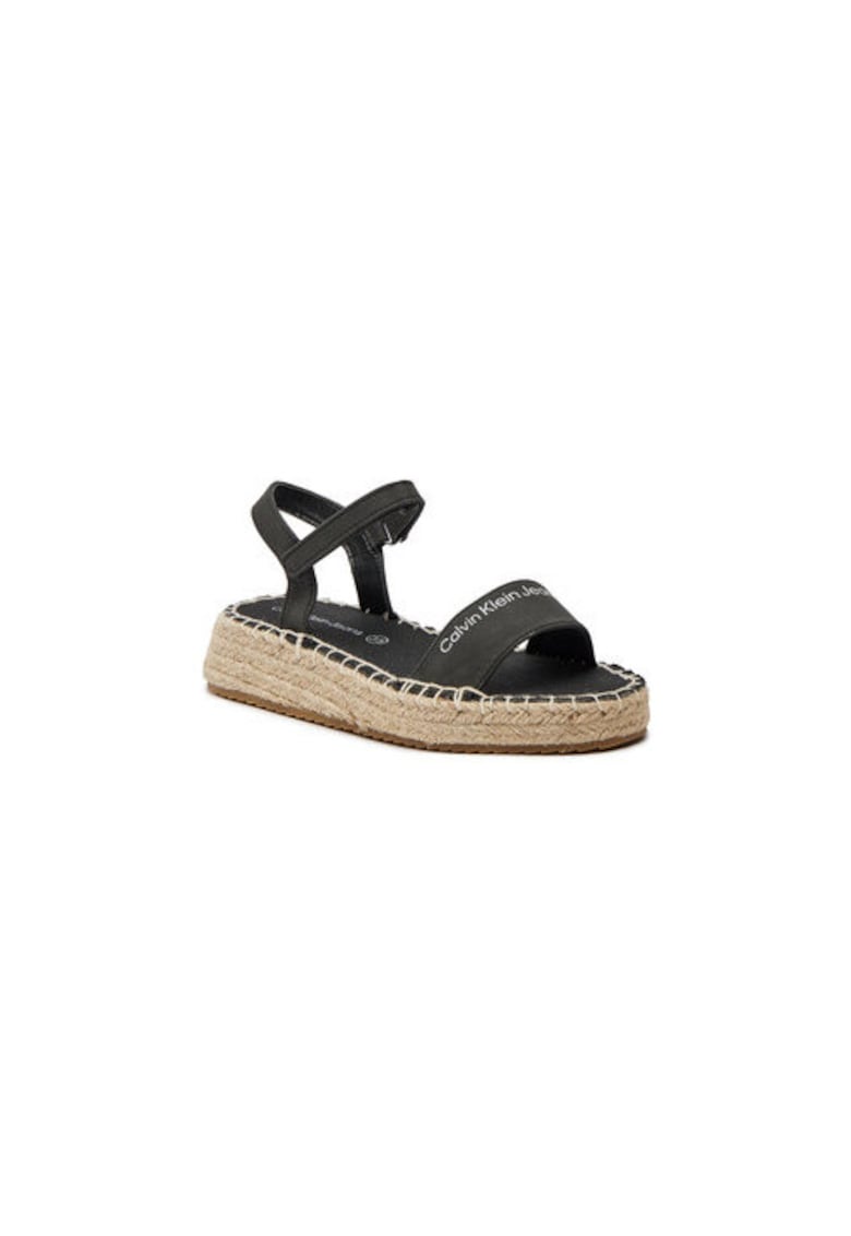 Sandale pentru fete - piele ecologica - negru -