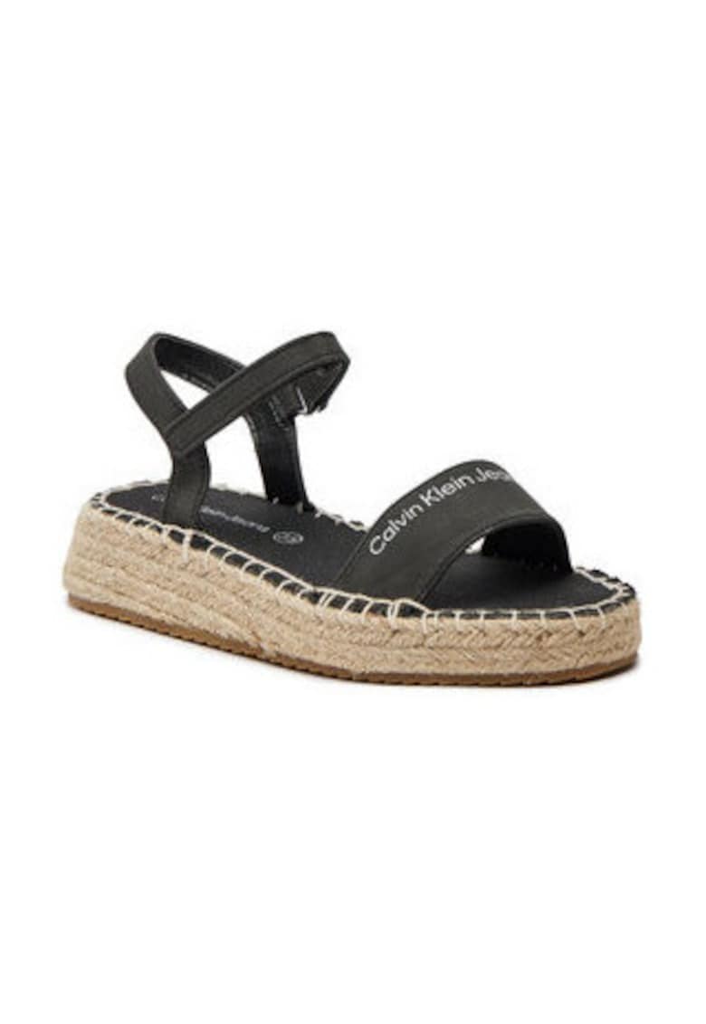 Sandale pentru fete - piele ecologica - negru -