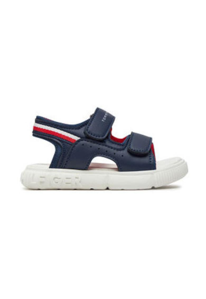 Sandale copii - albastru - piele ecologica - inchidere dubla cu velcro -