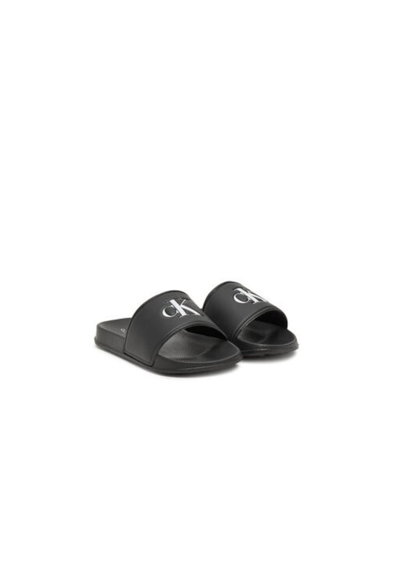 Papuci fete - piele ecologica - negru -