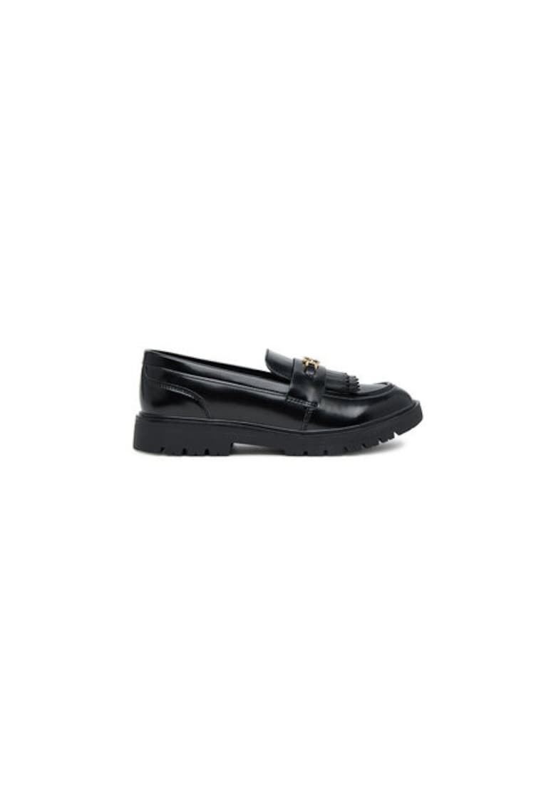 Pantofi piele ecologica - Negru