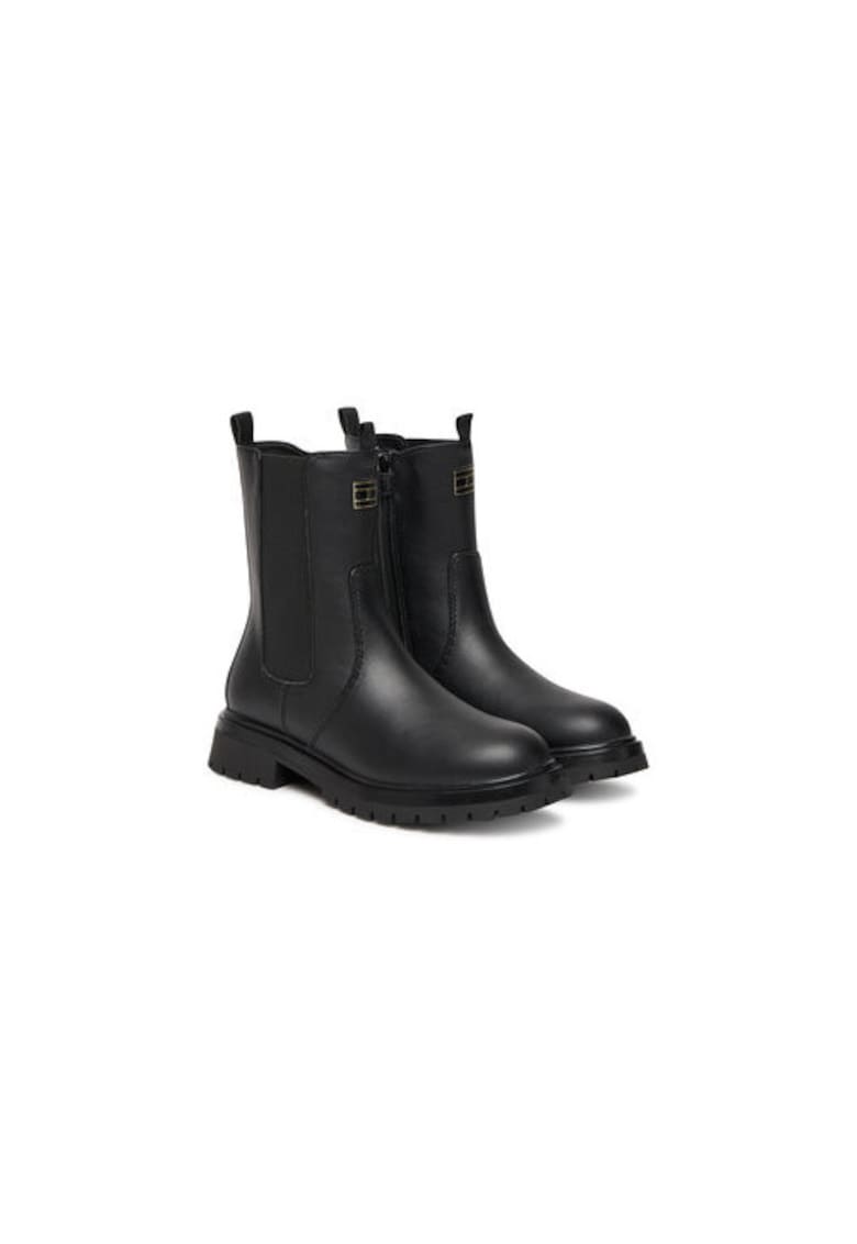 Ghete pentru fete - 305518248 - piele ecologica - negru