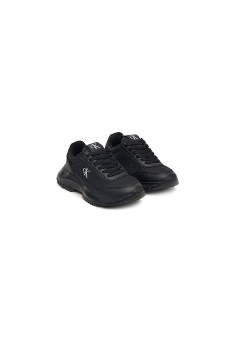 Pantofi sport fete - material textil - negru