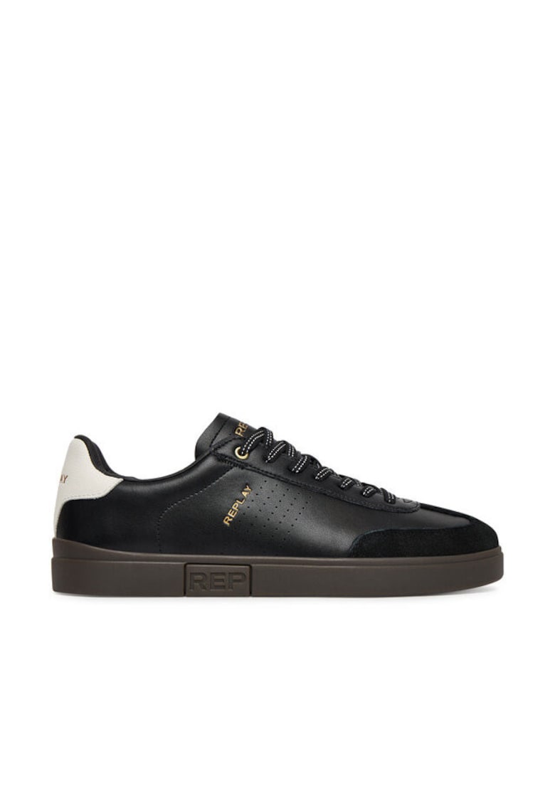 Tenisi barbati piele naturala - Negru