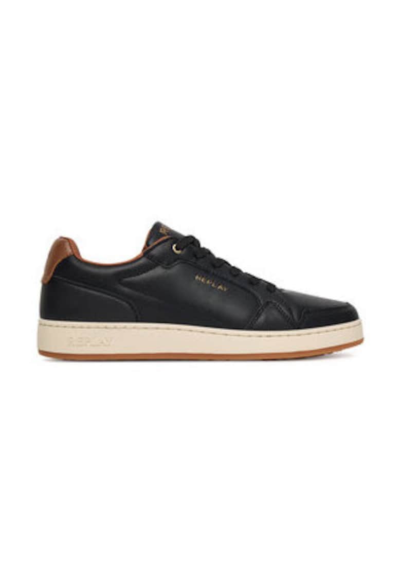 Tenisi barbati - 305641847 - piele naturala - negru