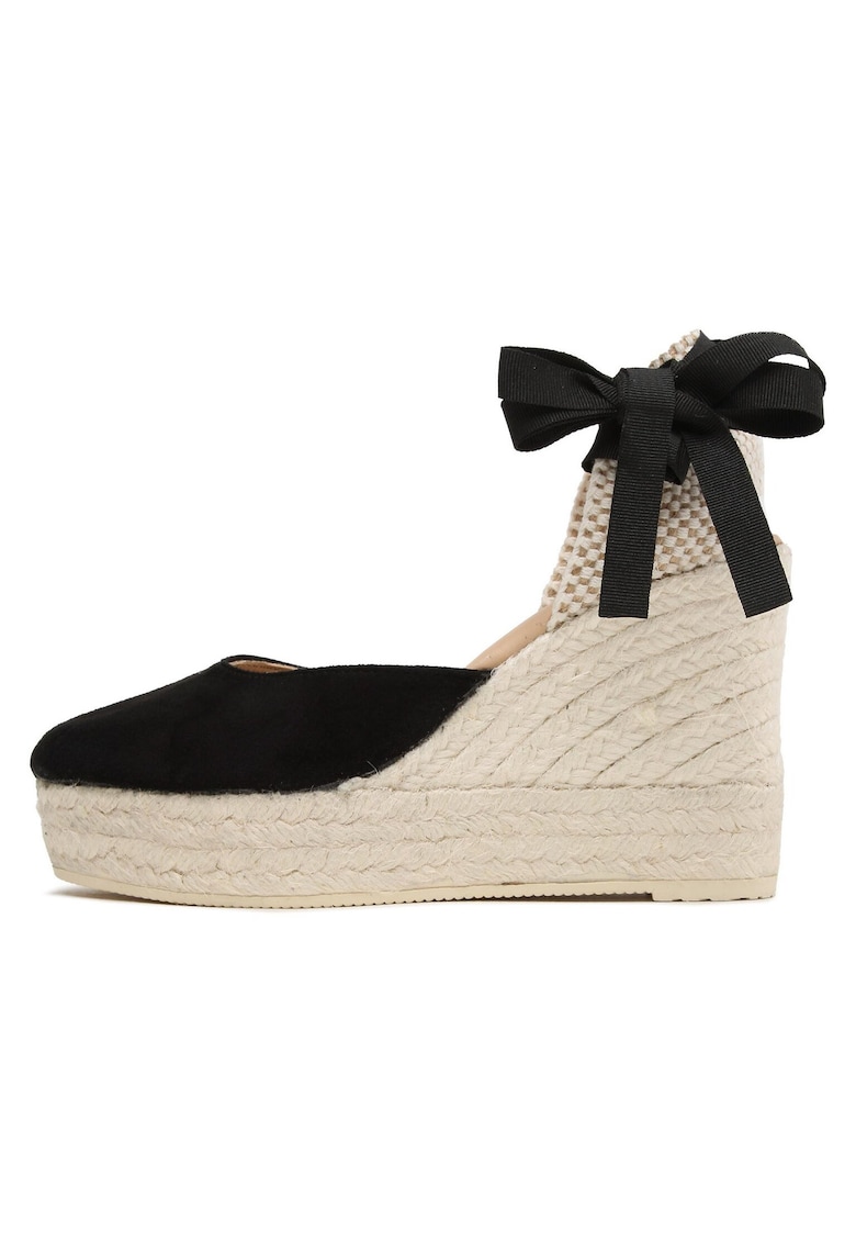 Mocasini dama -  piele naturala - negru - toc plat