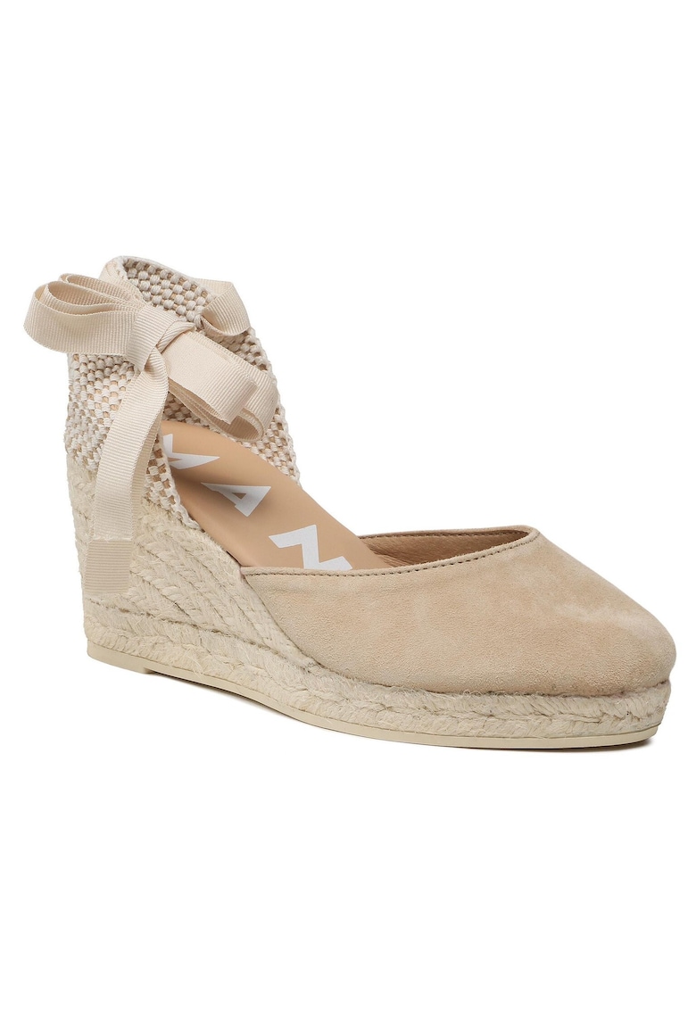 Mocasini dama -  piele naturala - bej - toc plat -