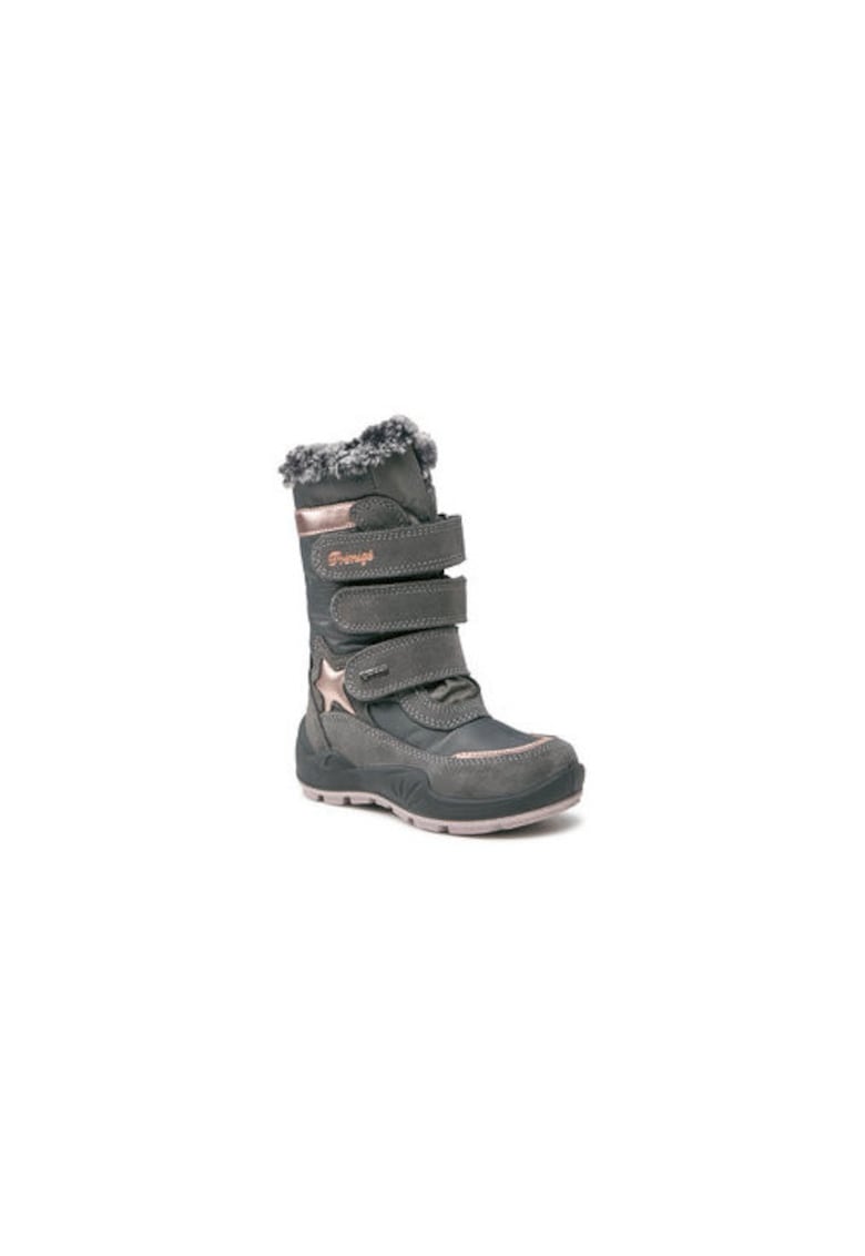 Ghete pentru fete - textil - gri