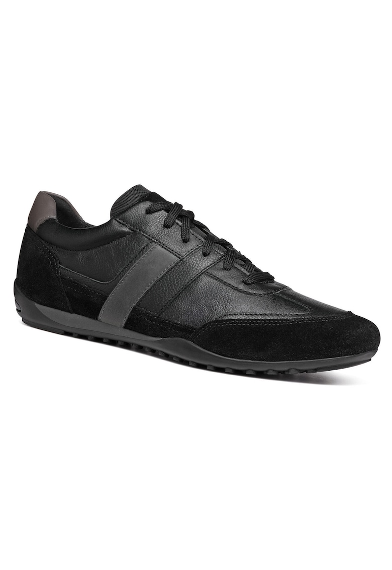 Pantofi sport barbati Wells - casual - confortabili - piele intoarsa/textil - negru Pantofi sport barbati Wells - casual - confortabili - piele intoarsa/textil - negru