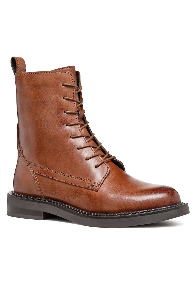 Ghete dama pana la glezna - 304066450 - piele naturala - maro