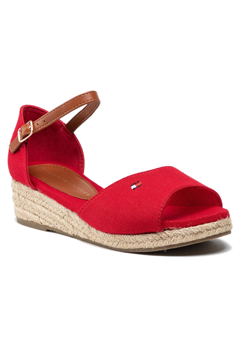 Sandale pentru fete - material textil - rosu