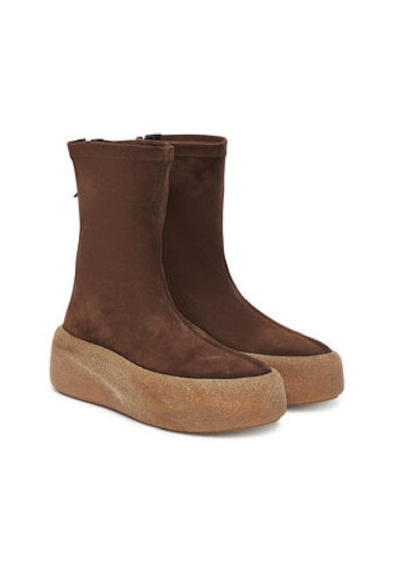 Ghete lungi dama - Vic Matie - piele naturala - maro Ghete lungi dama - Vic Matie - piele naturala - maro