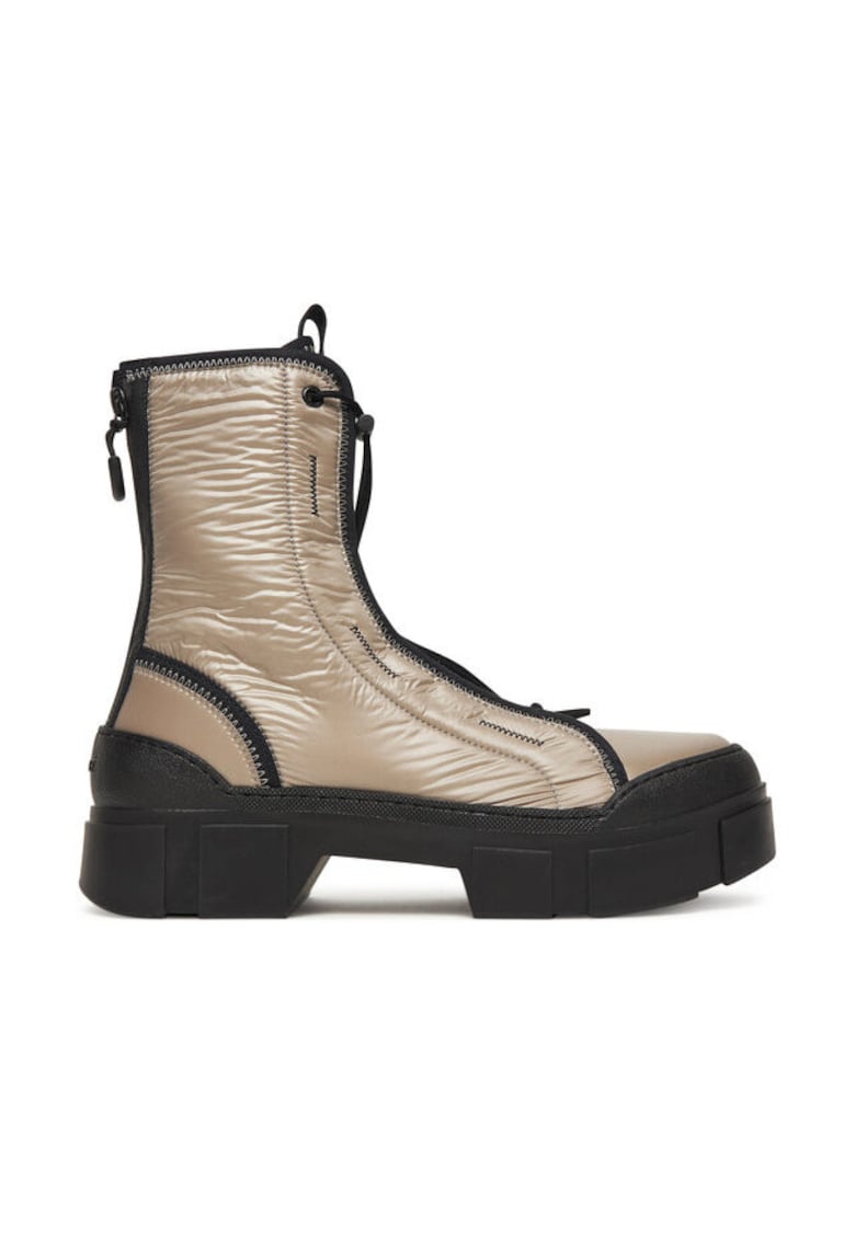 Ghete dama - Vic Matie - material textil - bej/negru