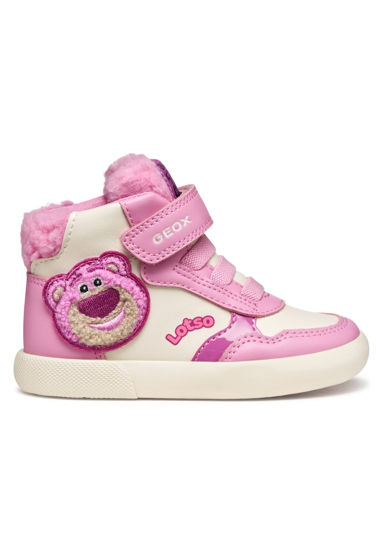 Tenisi pentru fete -  piele ecologica - roz - model ursulet