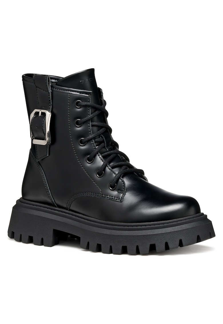 Ghete pentru fete -  piele ecologica - negru