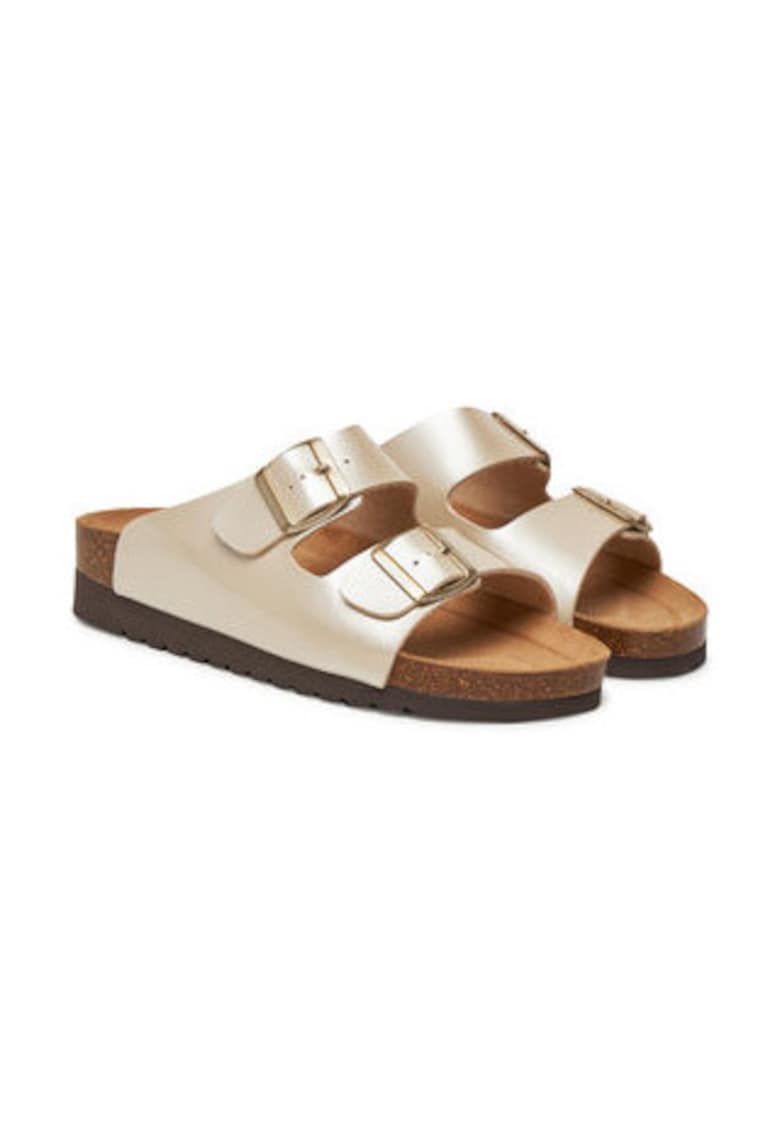 Papuci dama - Grunland - piele ecologica - auriu