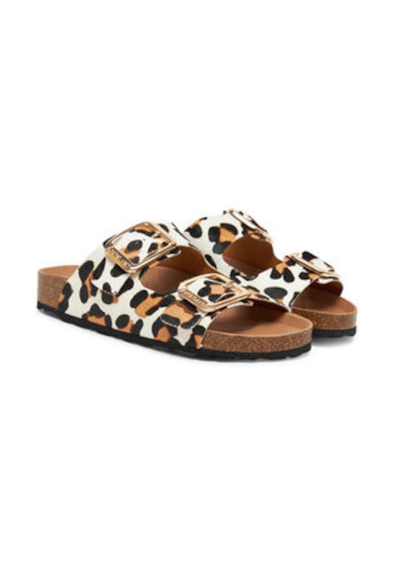 Papuci dama - Grunland - piele naturala - multicolor