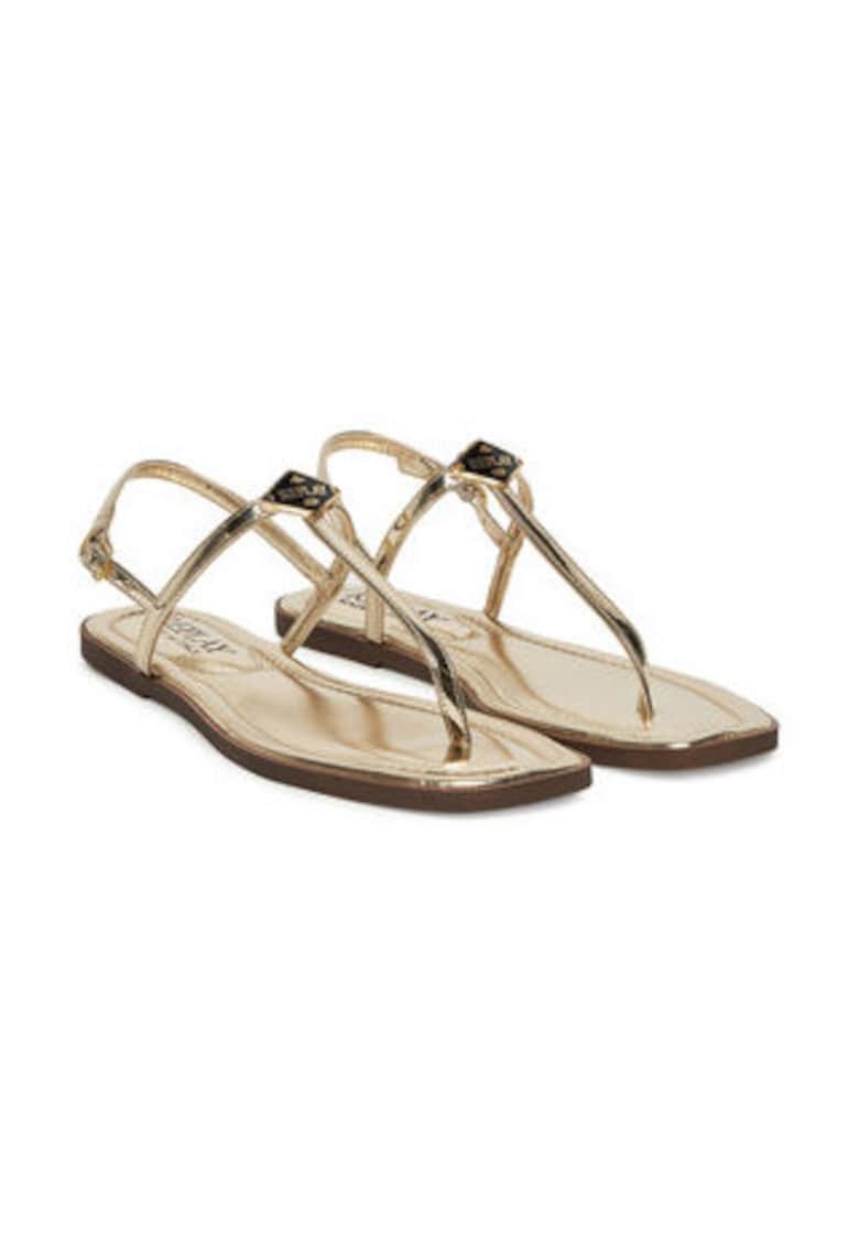Sandale dama -  piele ecologica - auriu -
