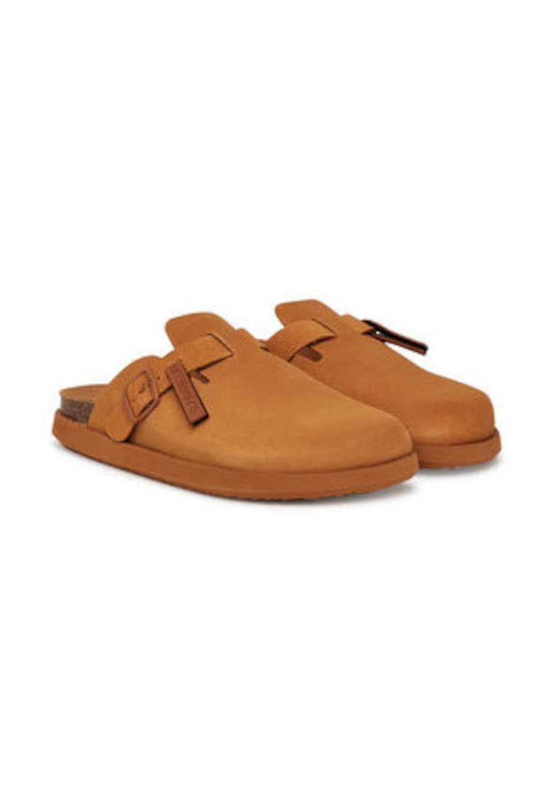 Papuci dama - piele naturala - maro