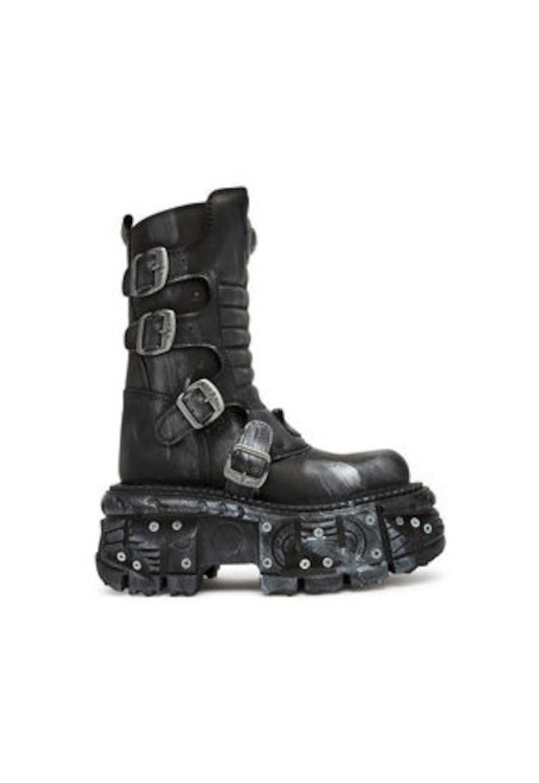 Ghete unisex - piele naturala - negru