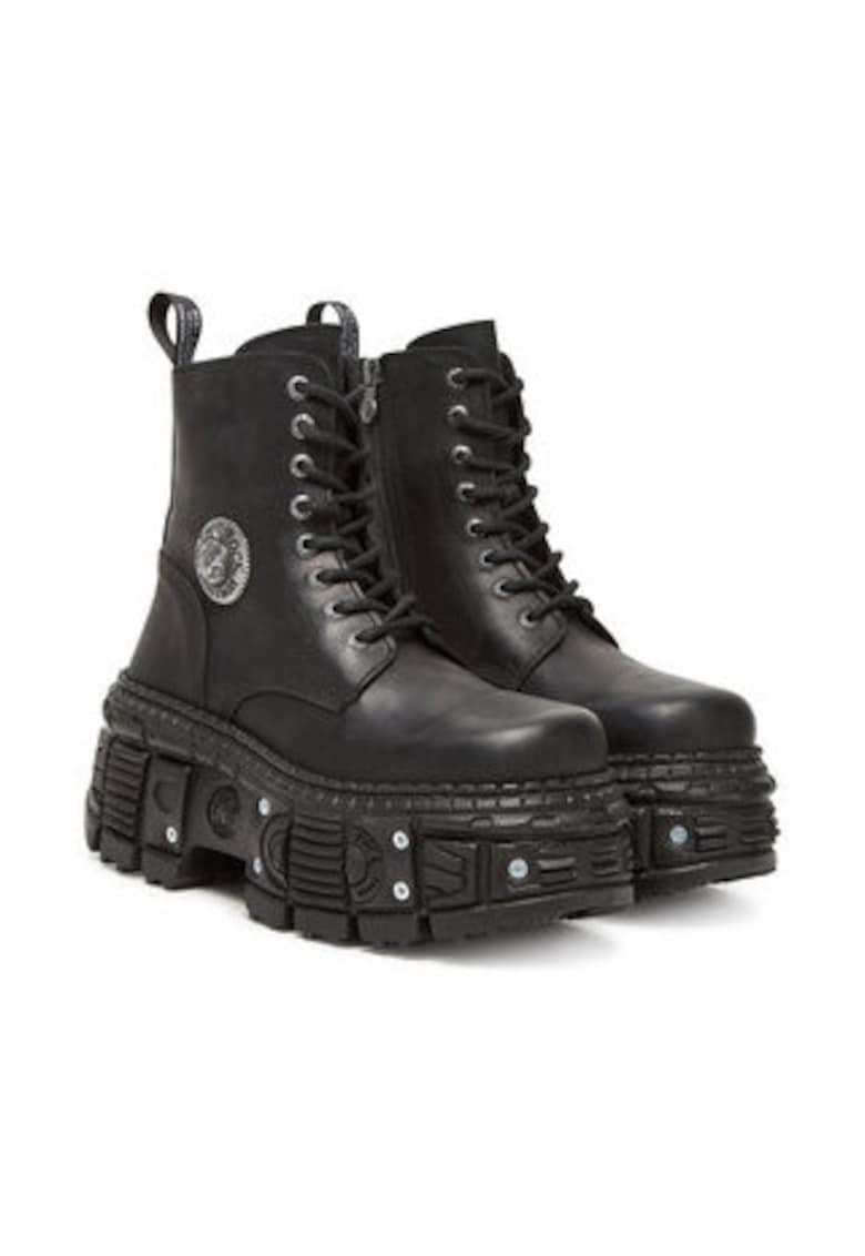 Botine dama - piele naturala - negru -