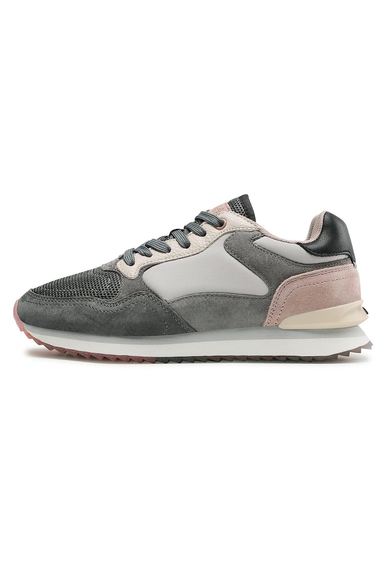 Tenisi dama - multicolor - piele intoarsa si material textil - talpa cauciuc -