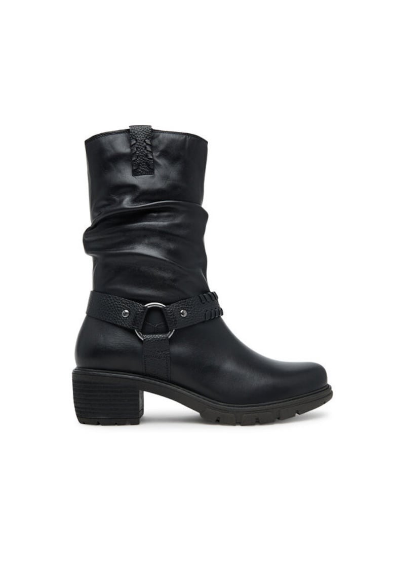 Botine dama - piele naturala - negru - set ghetute
