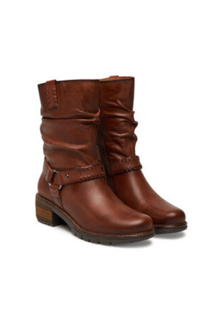 Botine dama - piele naturala - maro set ghetute