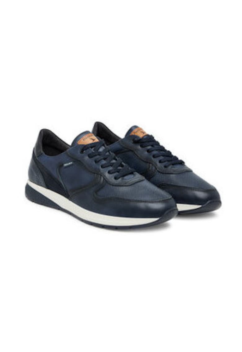 Pantofi sport pentru barbati - piele naturala - bleumarin