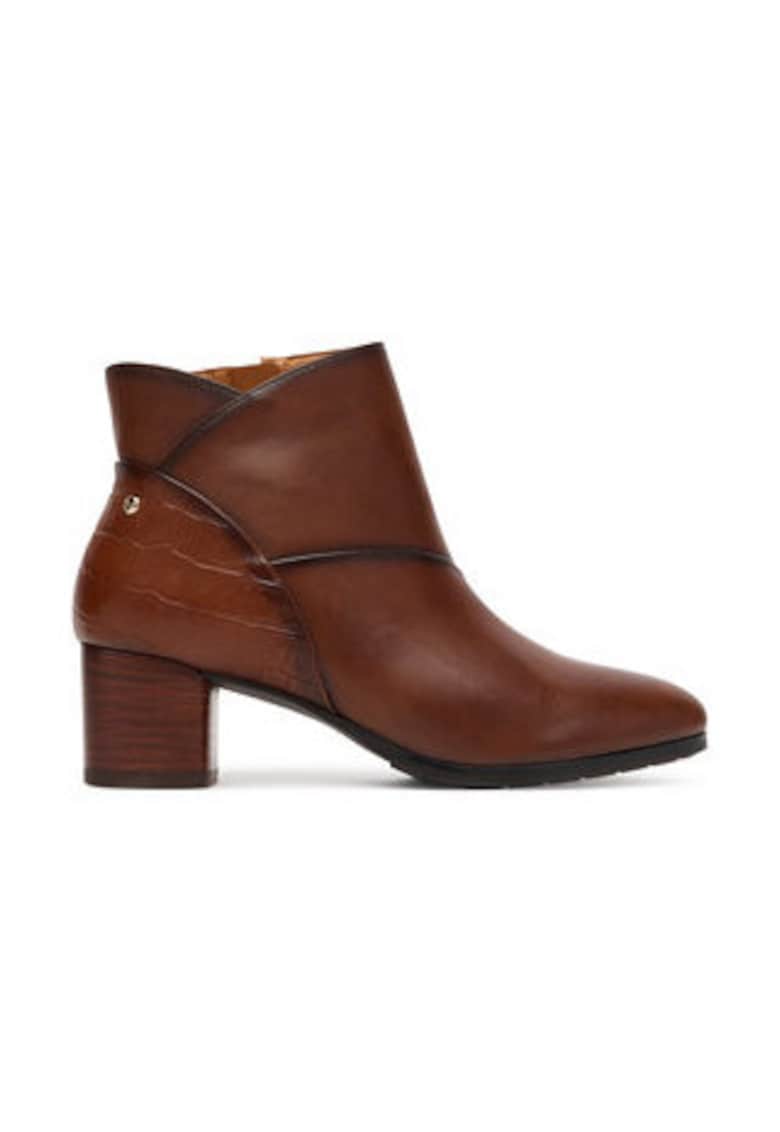 Botine dama piele naturala maro