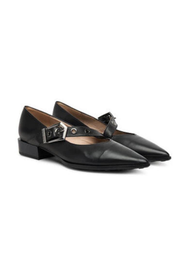 Pantofi de dama din piele naturala - Negru