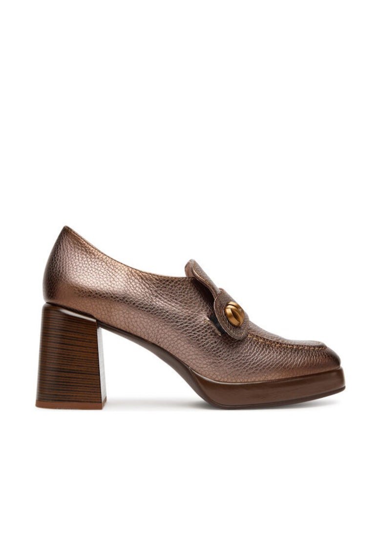 Pantofi maro piele naturala - Maro