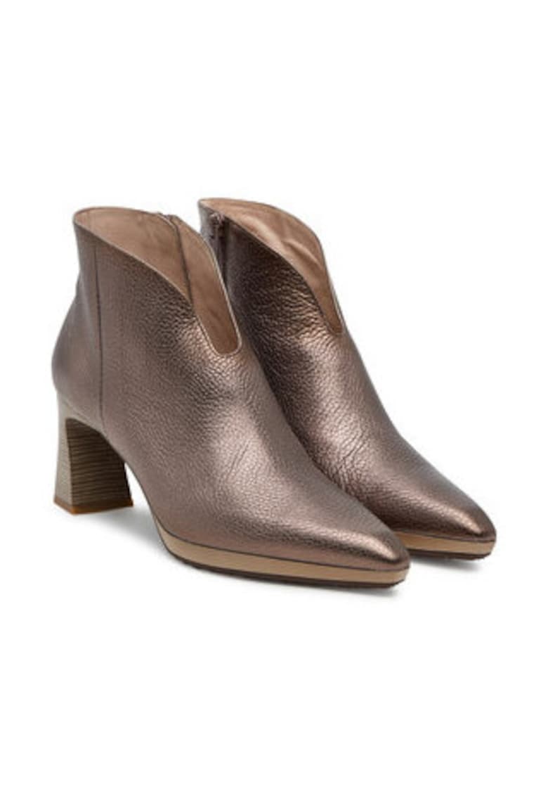 Botine dama - piele naturala - maro bej