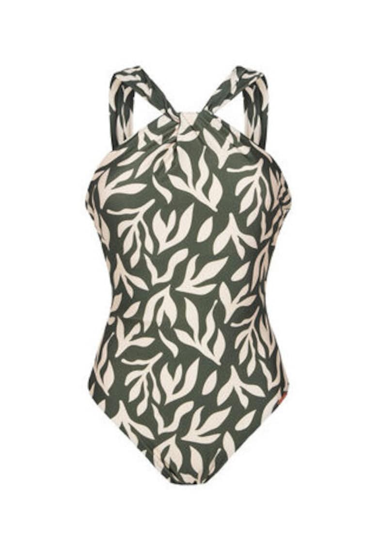 Costum de baie dama - bej/verde - 82% poliamida - 18% elastan - Verde/Bej