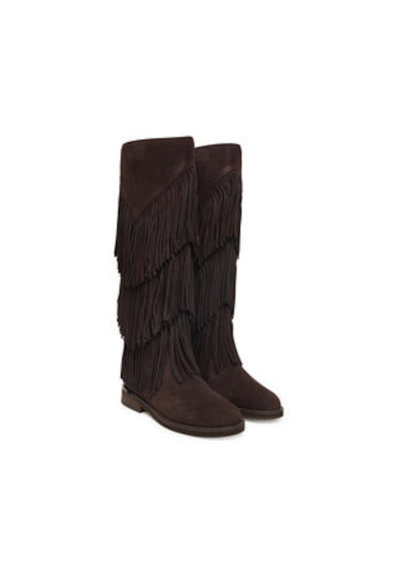 Ghete de dama - 305457806 - piele naturala - maro