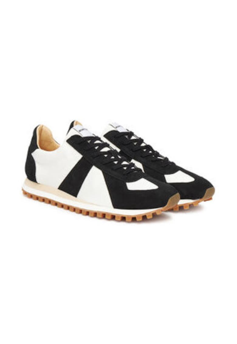 Tenisi barbati -  305536624 - piele naturala - negru/alb