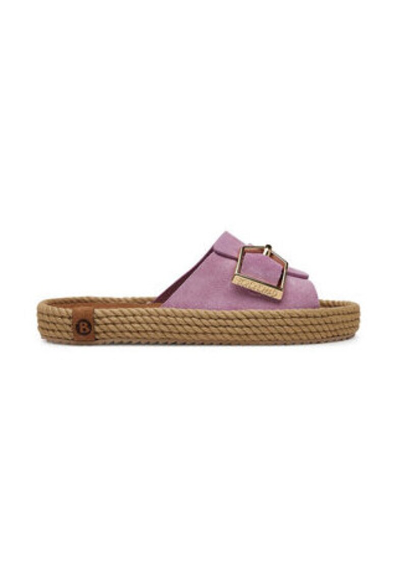 Slapi dama - piele naturala - mov -