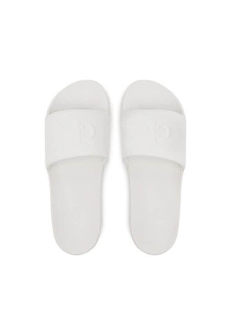 Papuci barbatesti -  alb - material textil