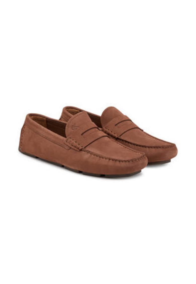 Mocasini barbatesti -  piele naturala - maro - casual