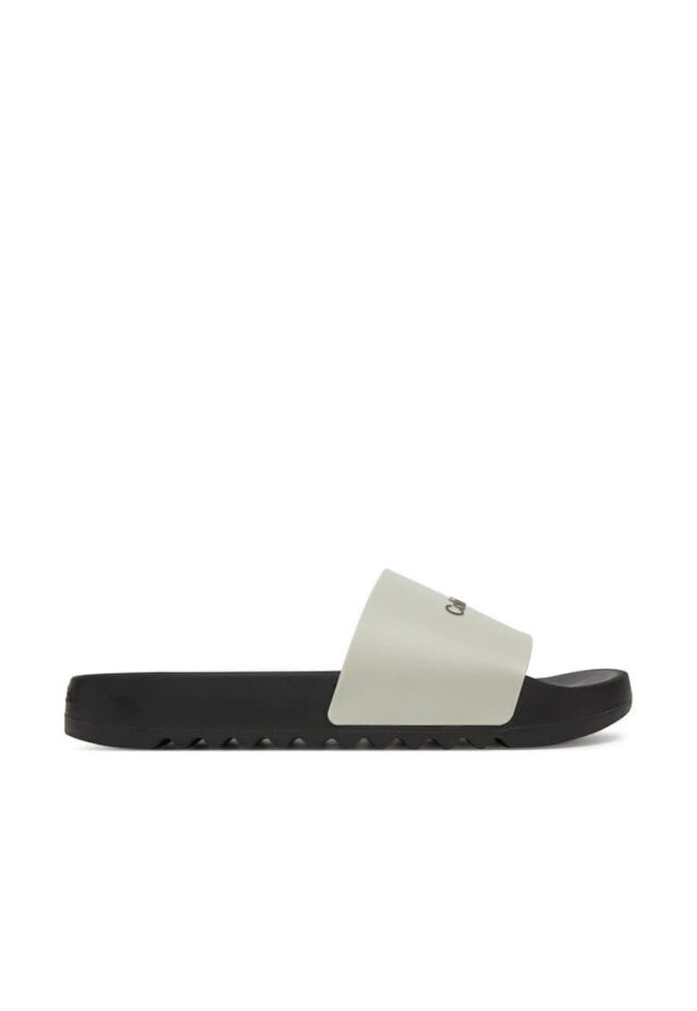 Papuci barbatesti - bej negru - plastic -