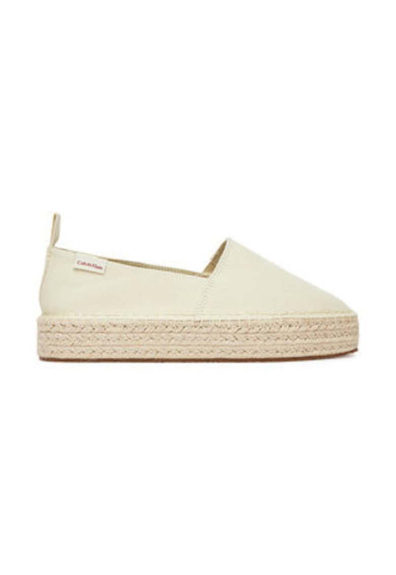 Calvin Klein Jeans Espadrile dama material textil - bej