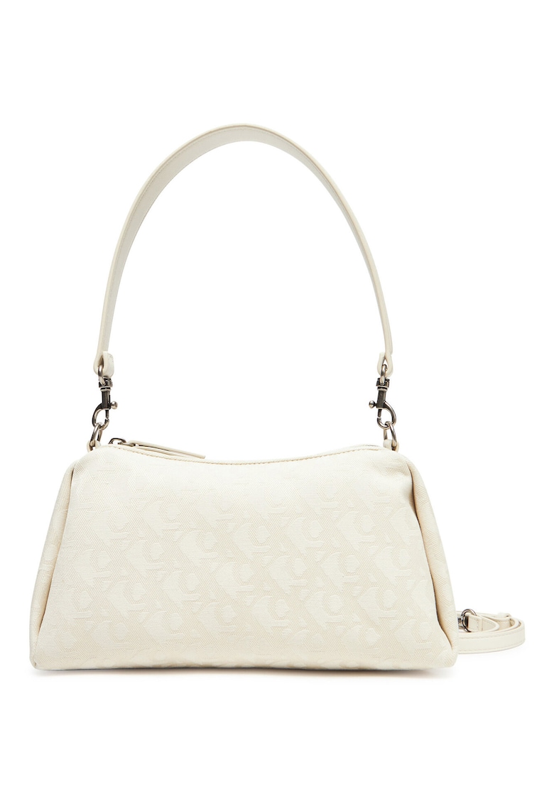 Geanta dama -  tkanina - alb - mica