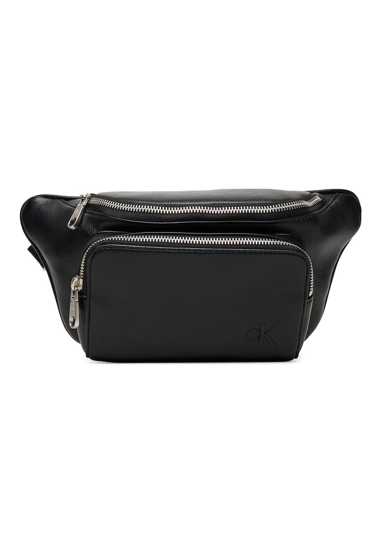 Borseta barbati -  piele ecologica - neagra - universala