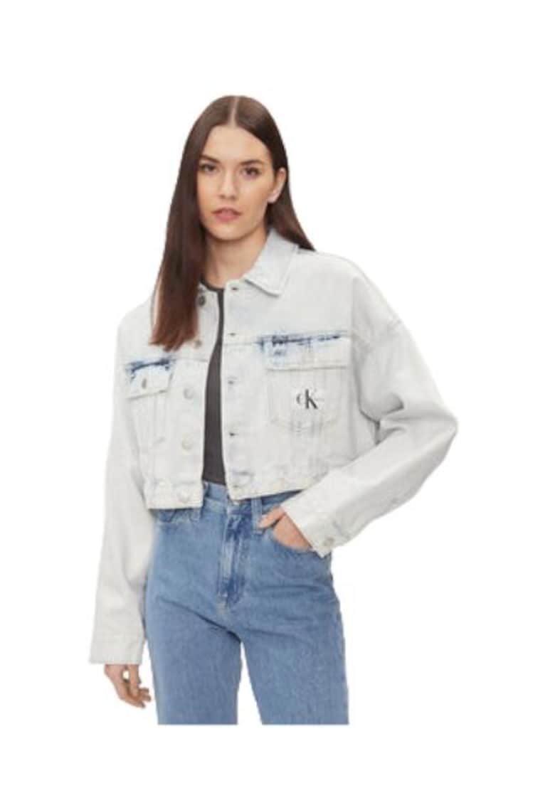 Calvin Klein Jeans Jacheta pentru femei - material sintetic - albastra -