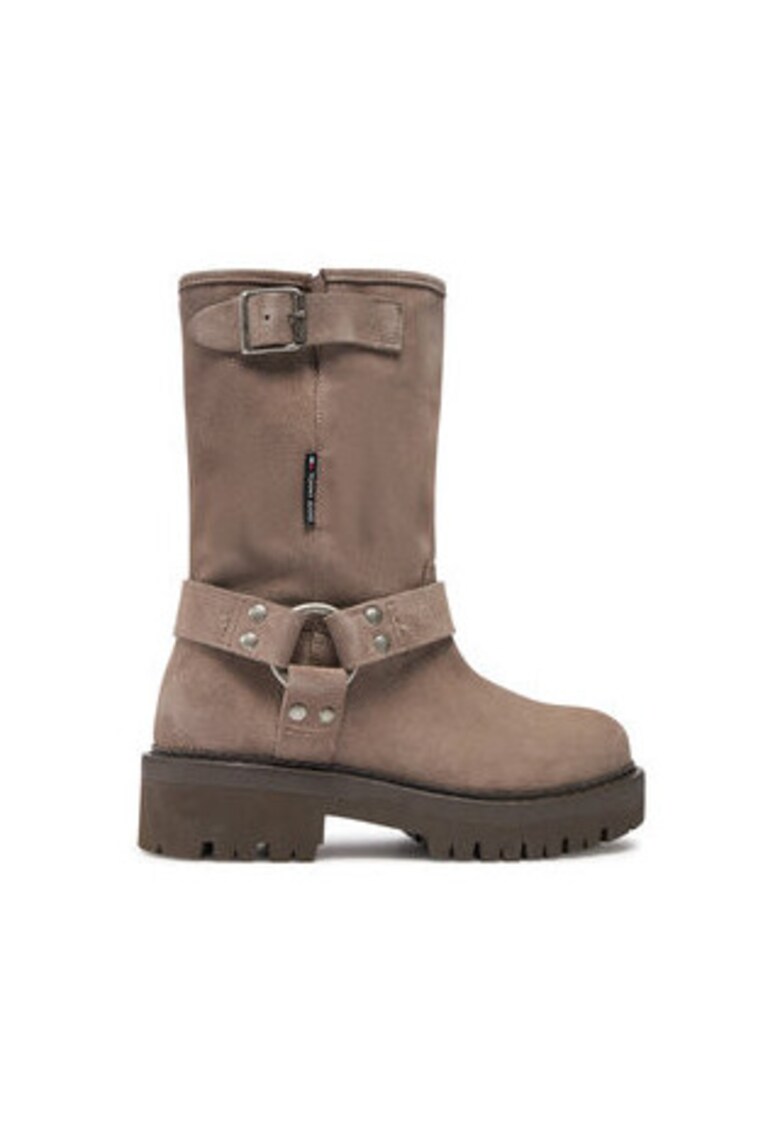 Botine dama - piele naturala - gri