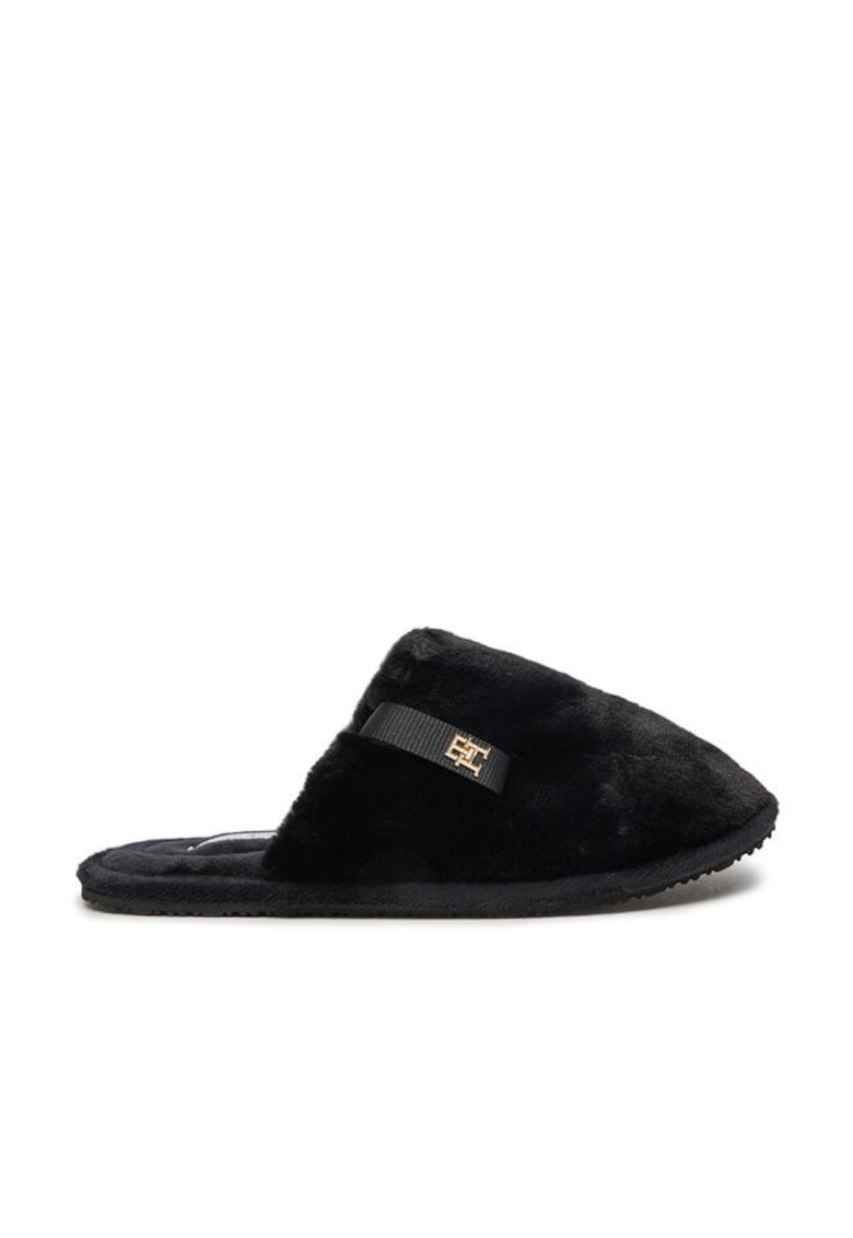 Papuci dama - negru - textil -