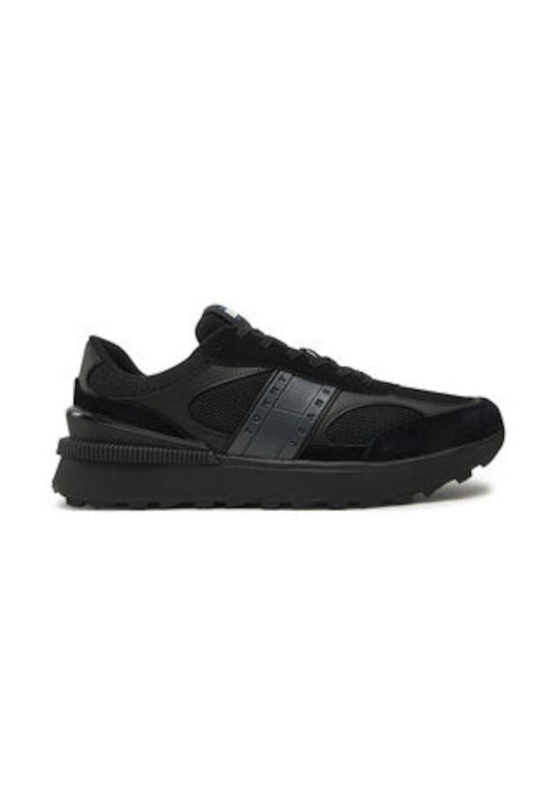 Tenisi barbatesti - 304425578 - piele naturala - negru -