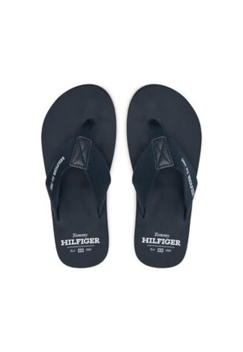 Slapi barbatesti -  textil - albastru -