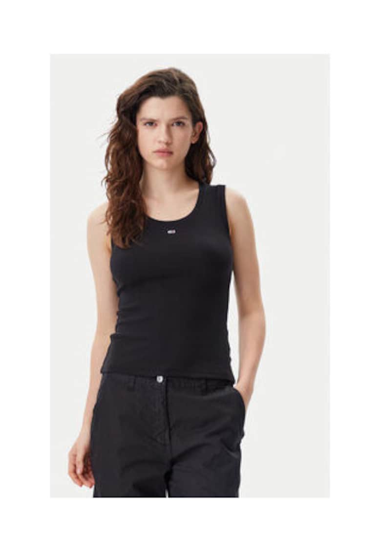 Top Dama - bumbac - negru -